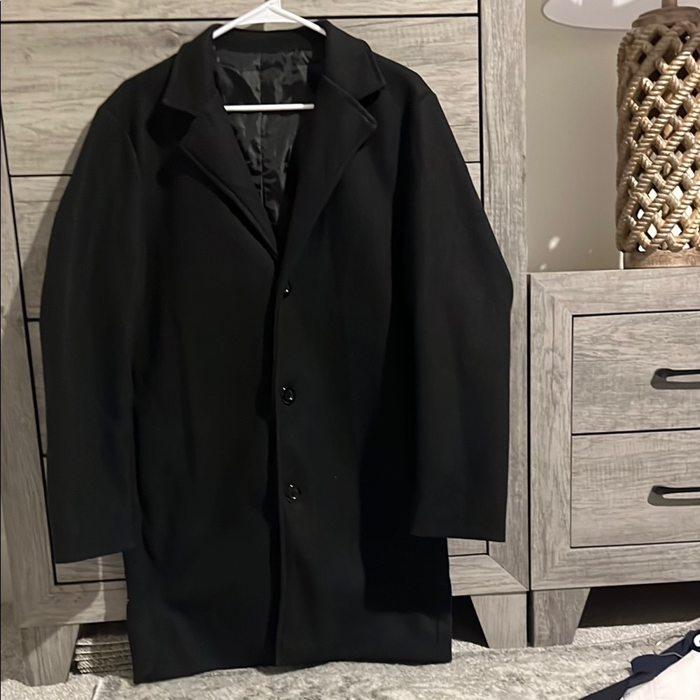 Men's Black Overcoat